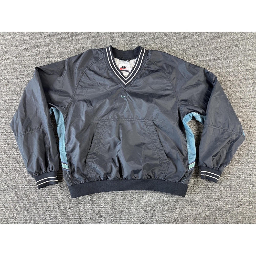 Vintage Nike Jacket Womens Medium Embroidered Center Swoosh Windbreaker 90s